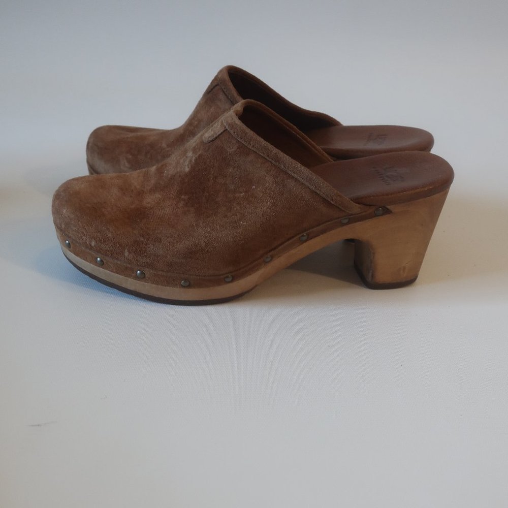 UGG Brown Suede Clog Mules size 7 - Picture 3 of 7